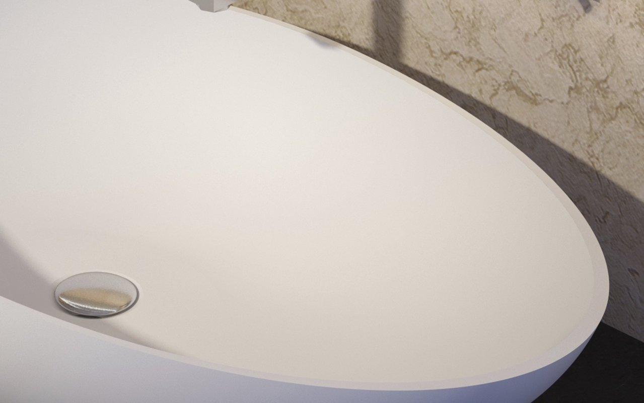 Spoon 2 White Stone Vessel Sink