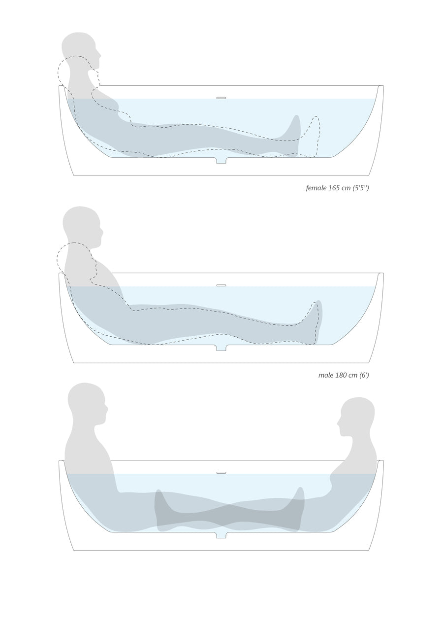 Aquatica Coletta White Freestanding Solid Surface Bathtub