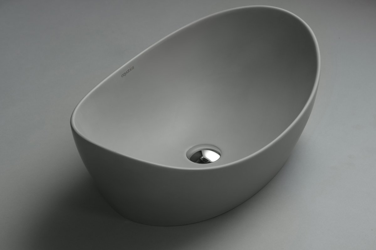 Aquatica Luna 23.5" Matte Concrete Stone Vessel Sink