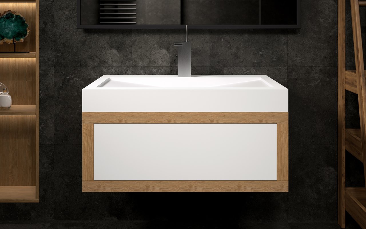 Millennium-90 White Stone Sink