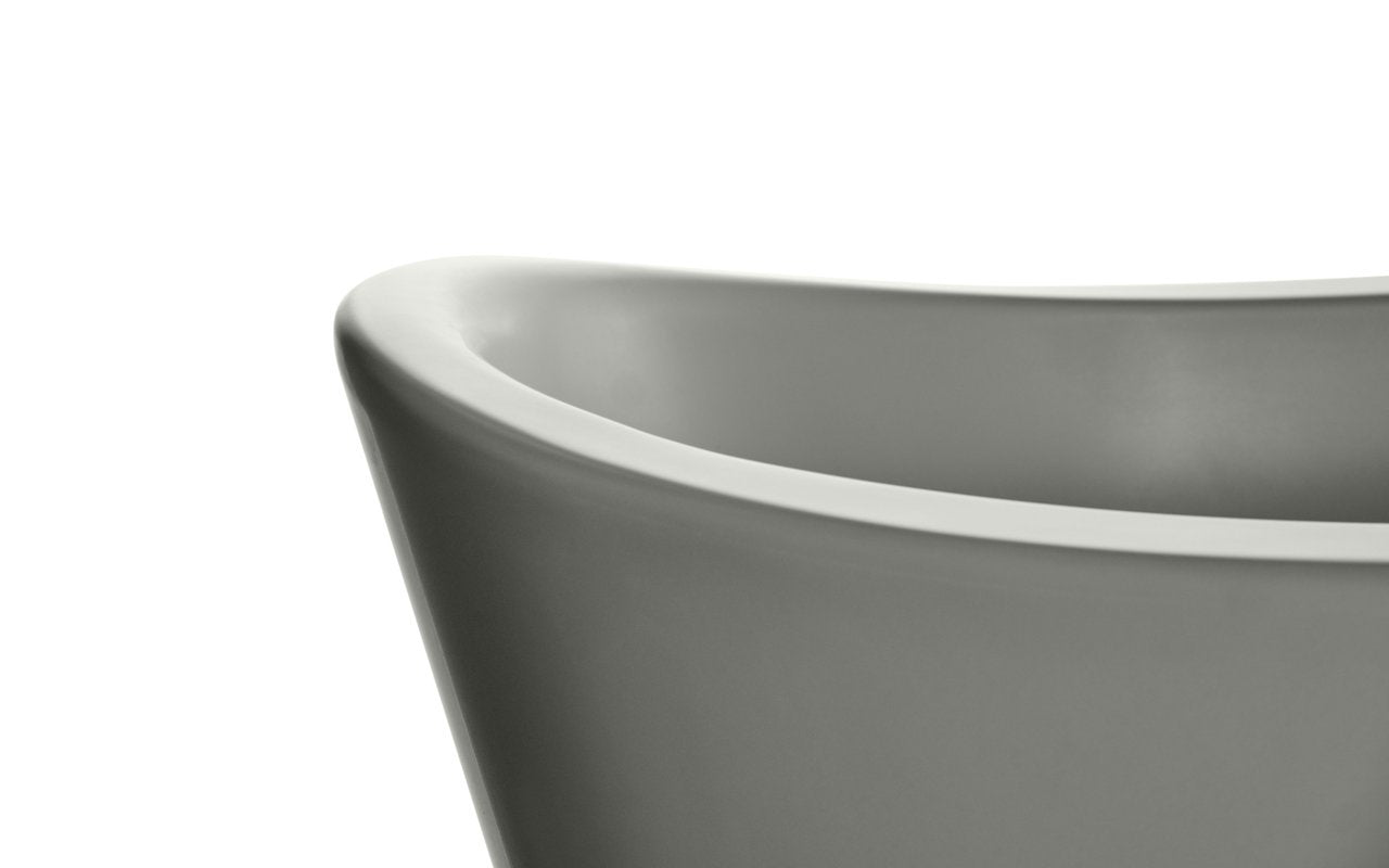 Aquatica True Ofuro Grey Freestanding Concrete Stone Japanese Soaking Bathtub