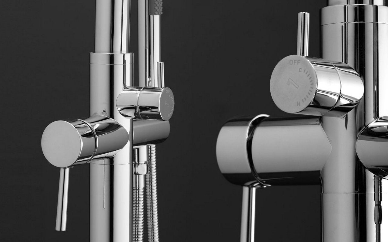 Colonna-120 Floor Mounted Tub Filler – Chrome