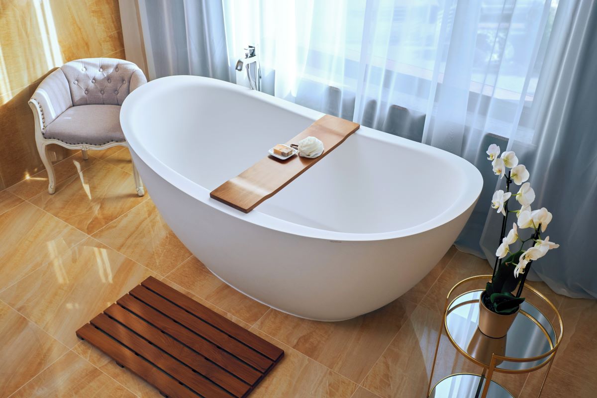 Aquatica Lillian 72" Matte White Freestanding Solid Surface Bathtub