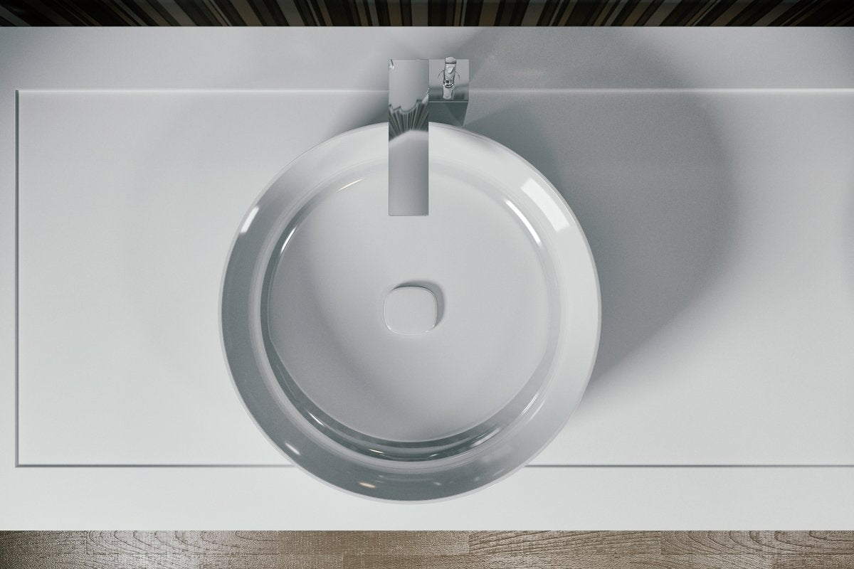Metamorfosi-Wht Round Ceramic Vessel Sink