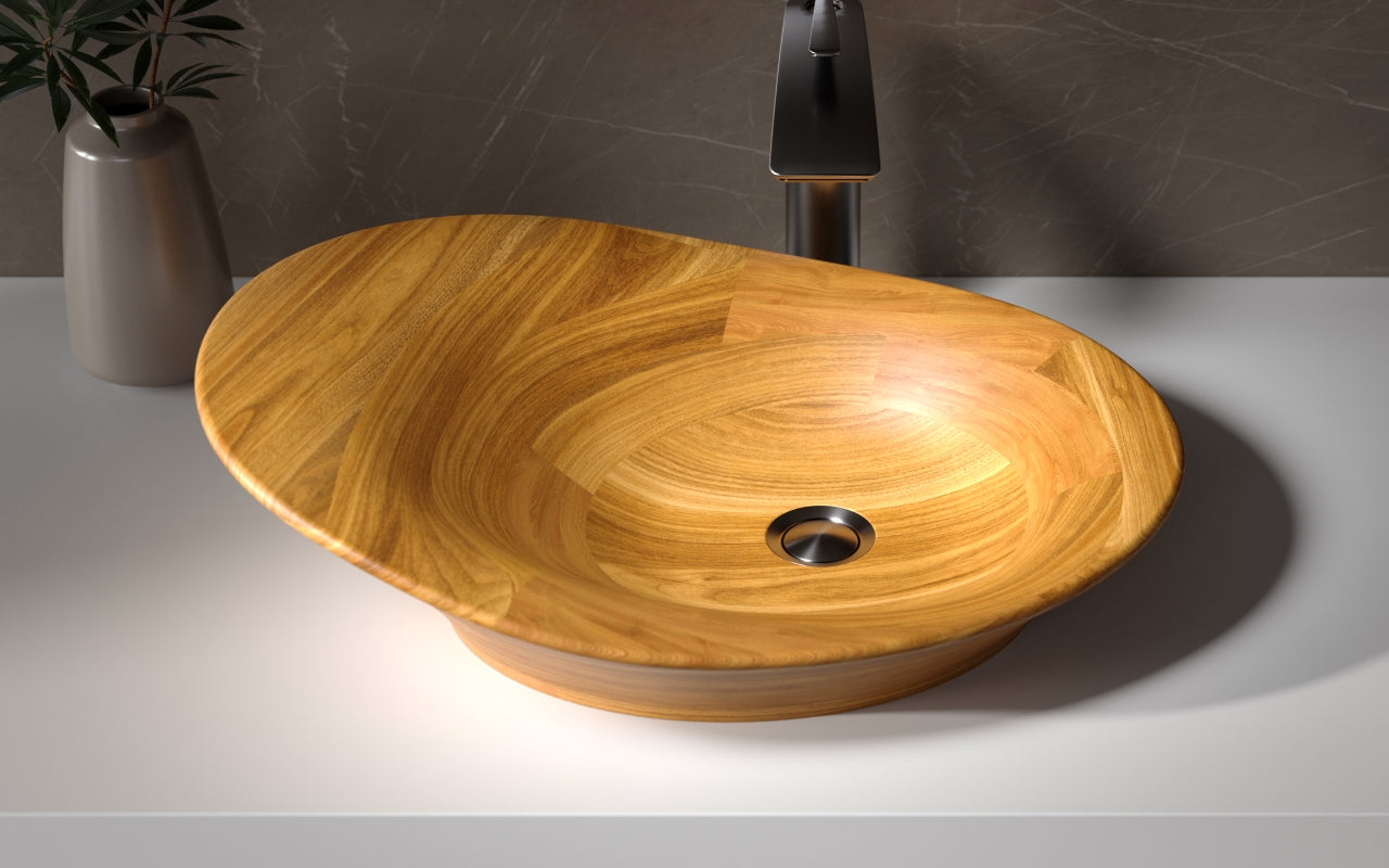 Nanomorph Oak Vessel Sink