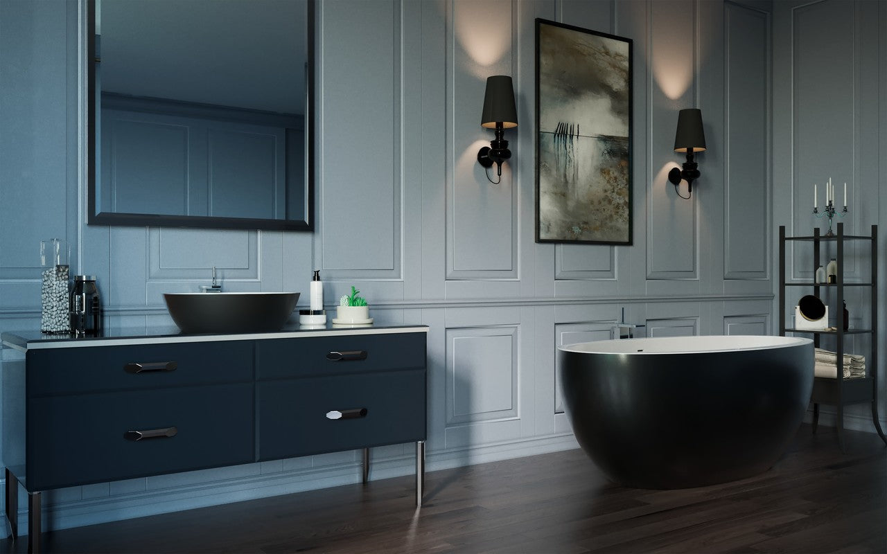 Sensuality-Mini-F-Blck-Wht Relax Stone Bathtub