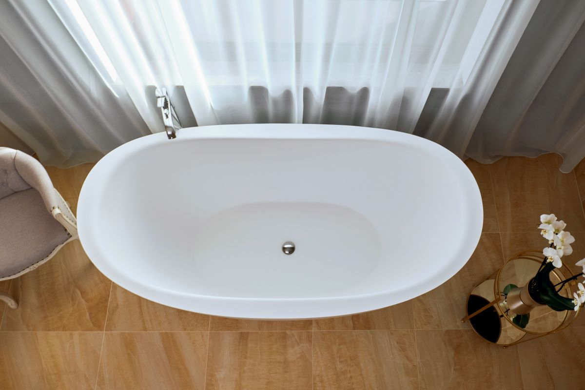 Aquatica Lillian 72" Matte White Freestanding Solid Surface Bathtub