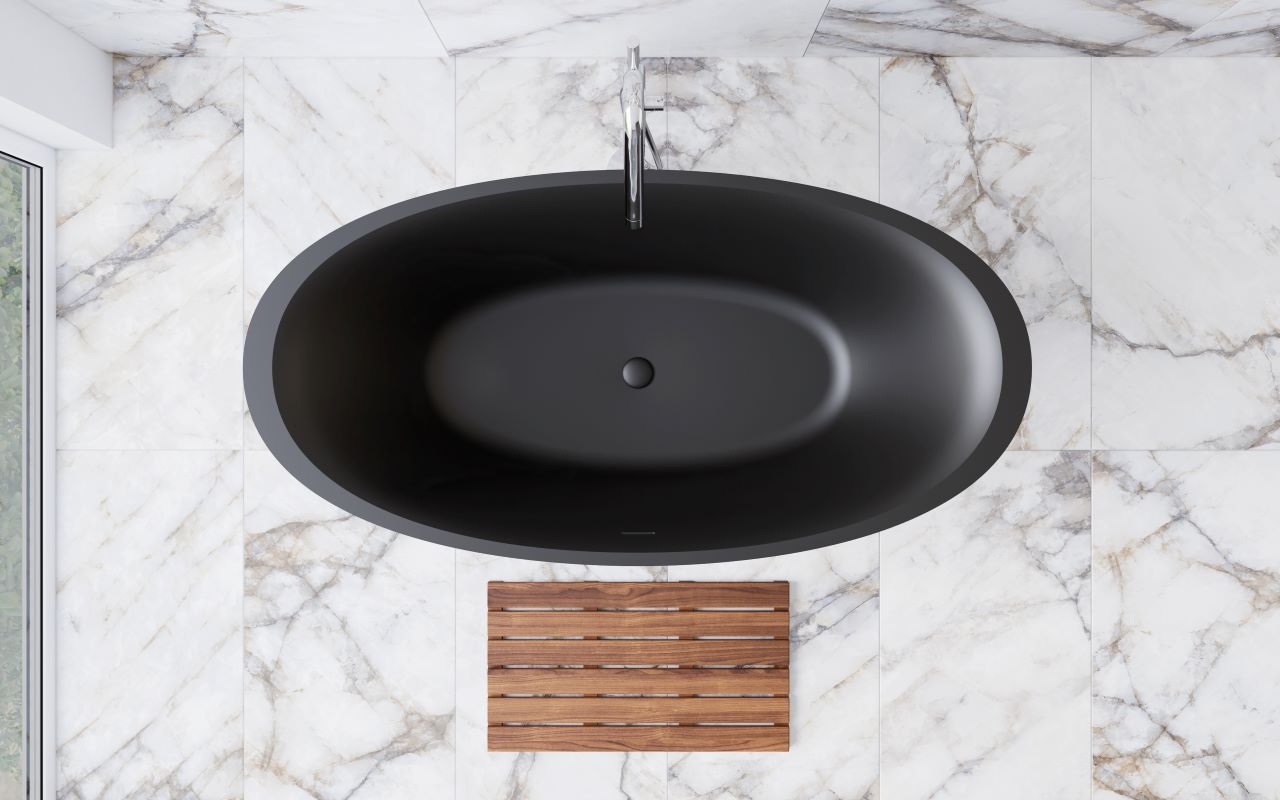 Sensuality-Blck Stone Bathtub