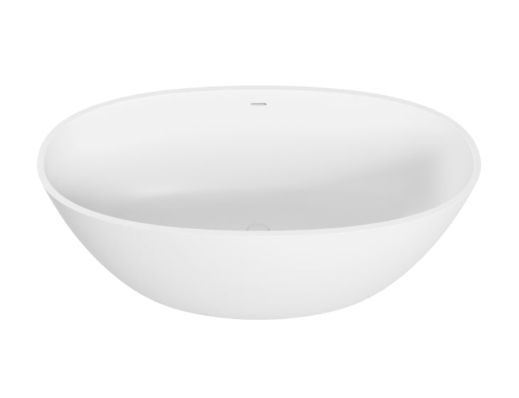 MTI Baths Acquabella Ruby 2 59" High Gloss Freestanding Mineral Composite Bathtub