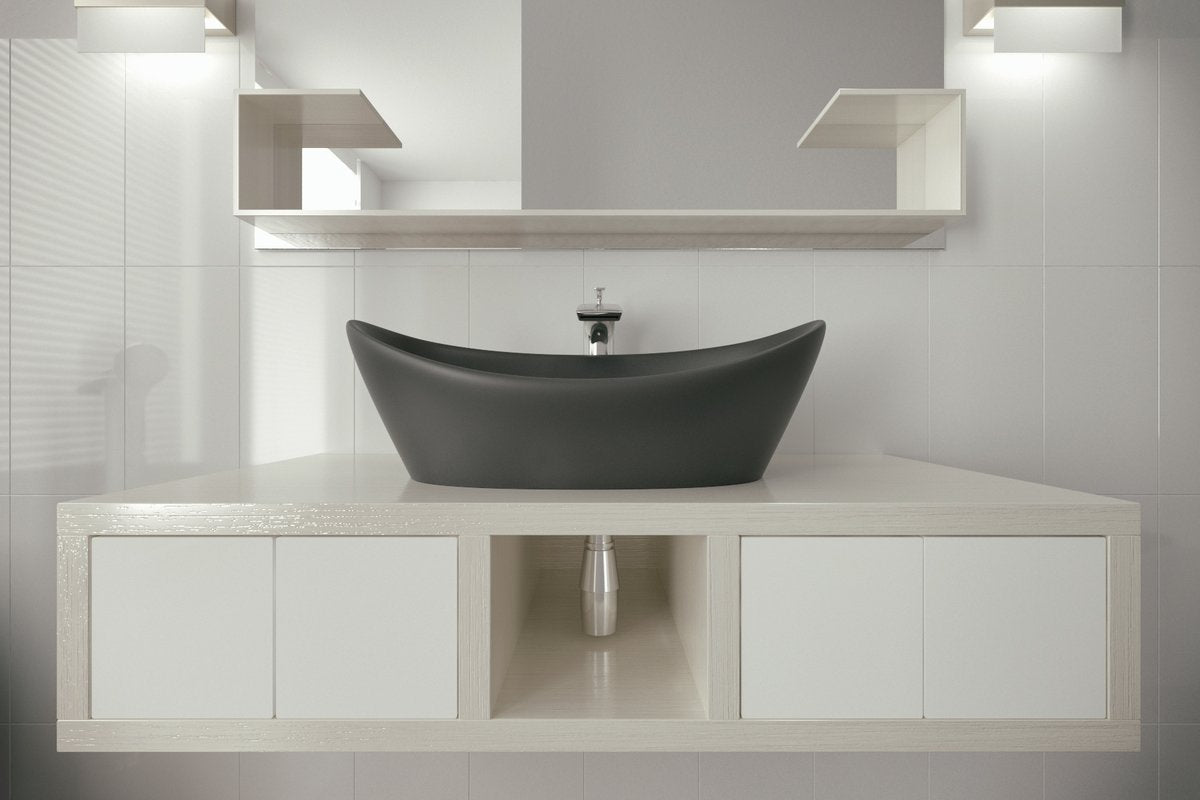 Luna Black-Matte Vessel Sink