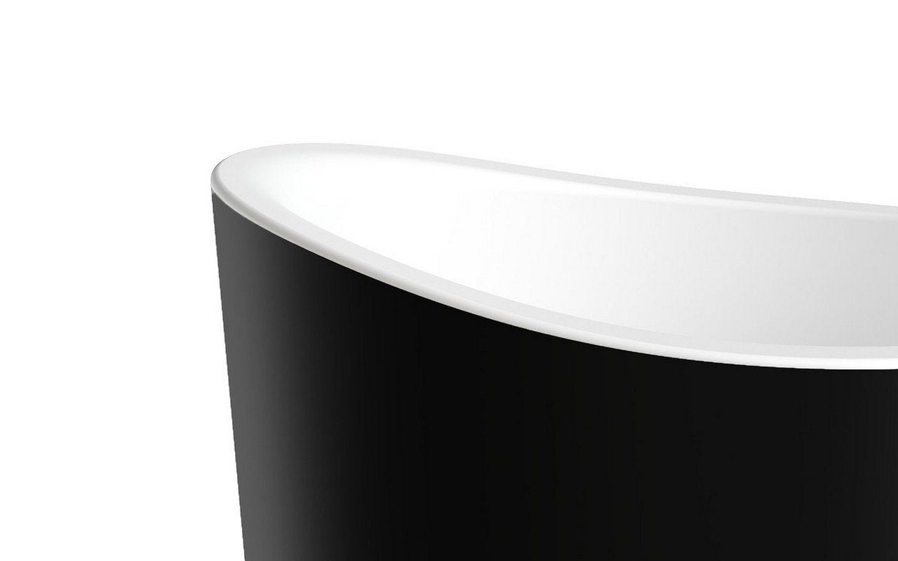 Black and White True Ofuro Japanese Soaking Tub 43"