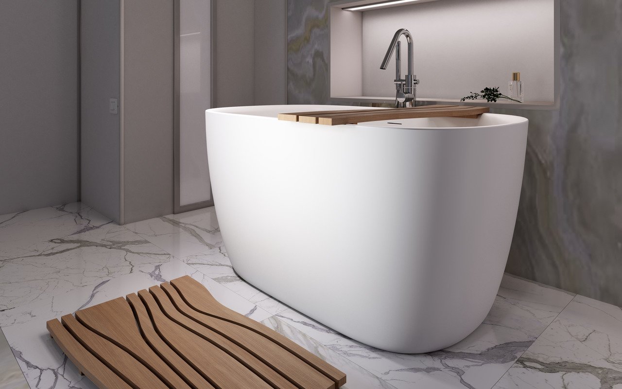 Lullaby 2-Wht Stone Bathtub