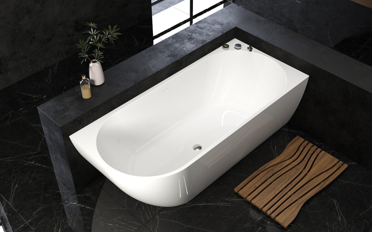 Purescape 118-L Corner Freestanding Bathtub