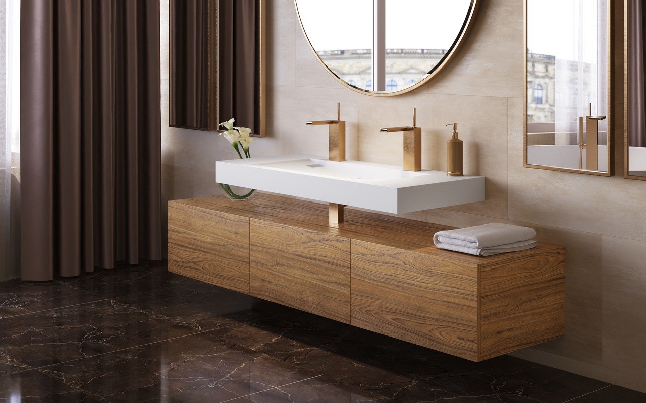 Millennium-120 White Stone Sink