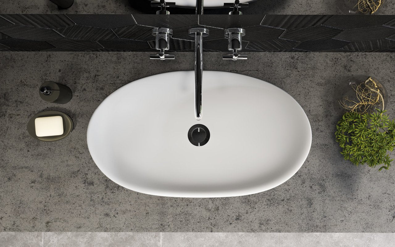 Luna Wht-Matte Vessel Sink