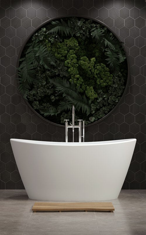 Aquatica Luna Purescape 748M 61.25" Matte White Freestanding Solid Surface Bathtub