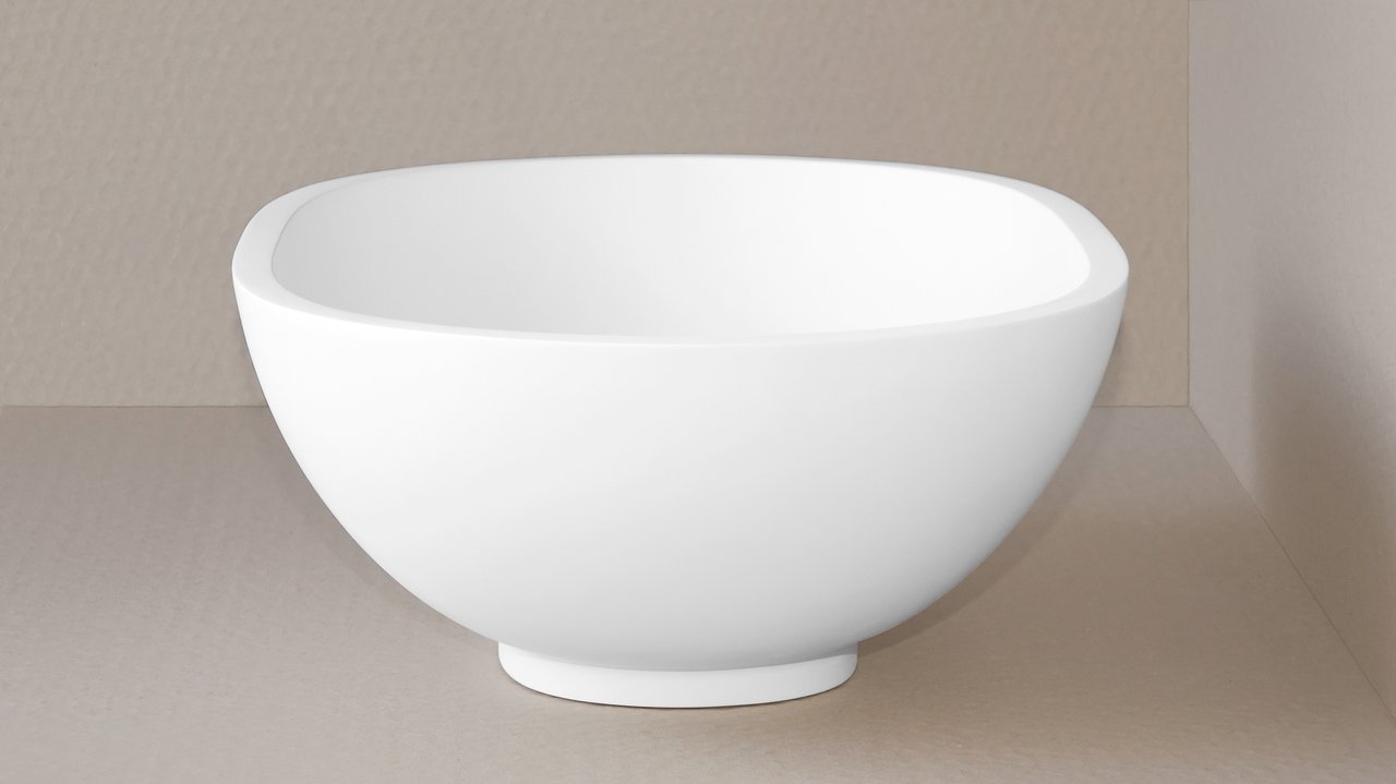 Karolina 2 White Oval Stone Vessel Sink