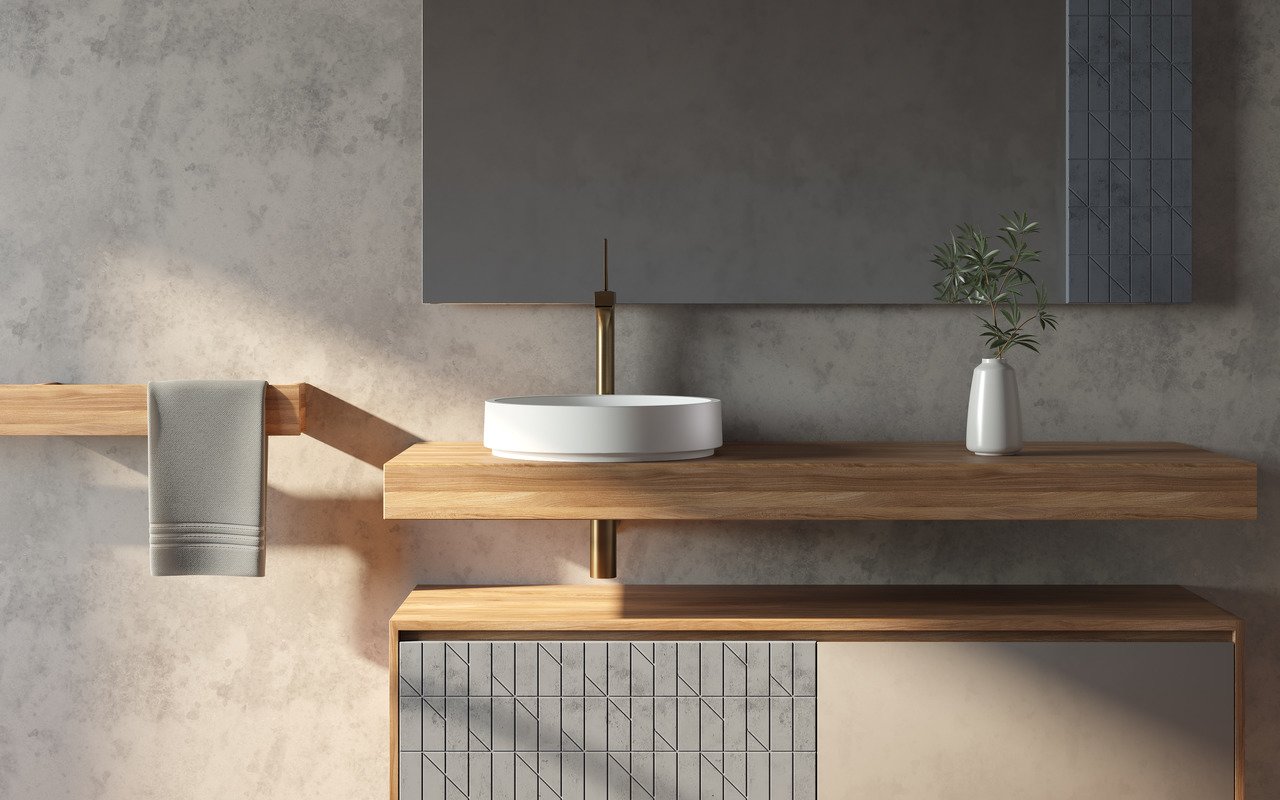 Solace-A White Round Stone Vessel Sink