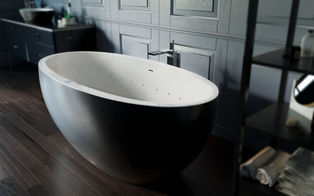 Sensuality-Mini-F-Blck-Wht Relax Stone Bathtub