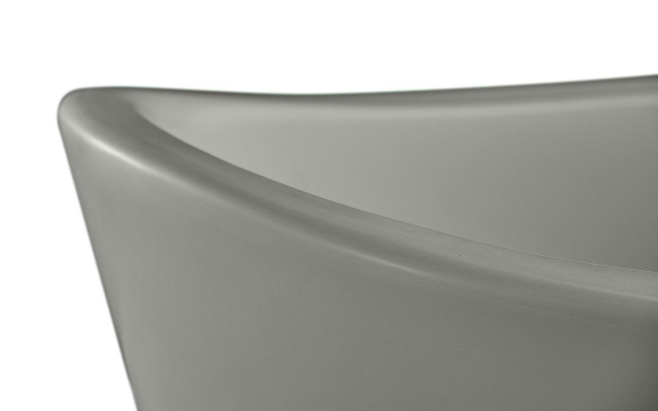 Aquatica True Ofuro Grey Freestanding Concrete Stone Japanese Soaking Bathtub