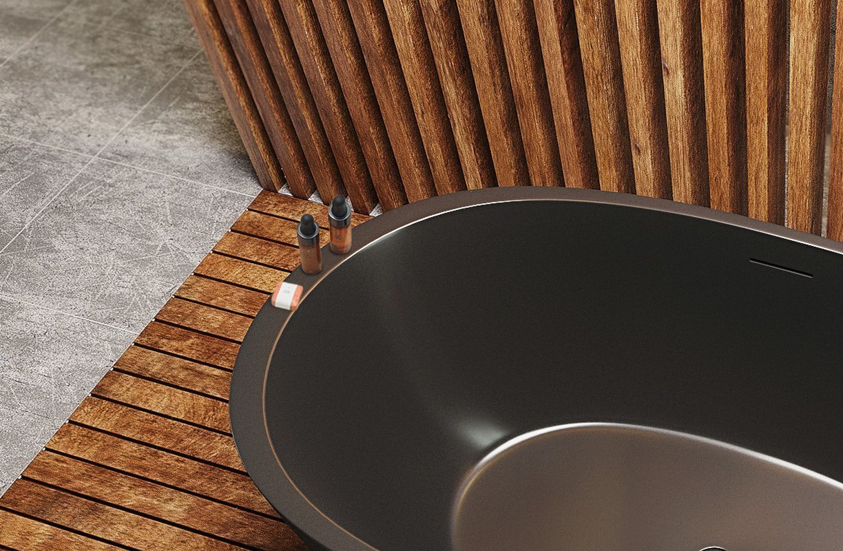Aquatica Universal Waterproof Solid Teak Bathtub Tray with NanoGuard™ – 36.25 x 8.5 Inches