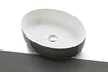 Aurora Gunmetal-Wht Supergloss Oval St Vessel Sink