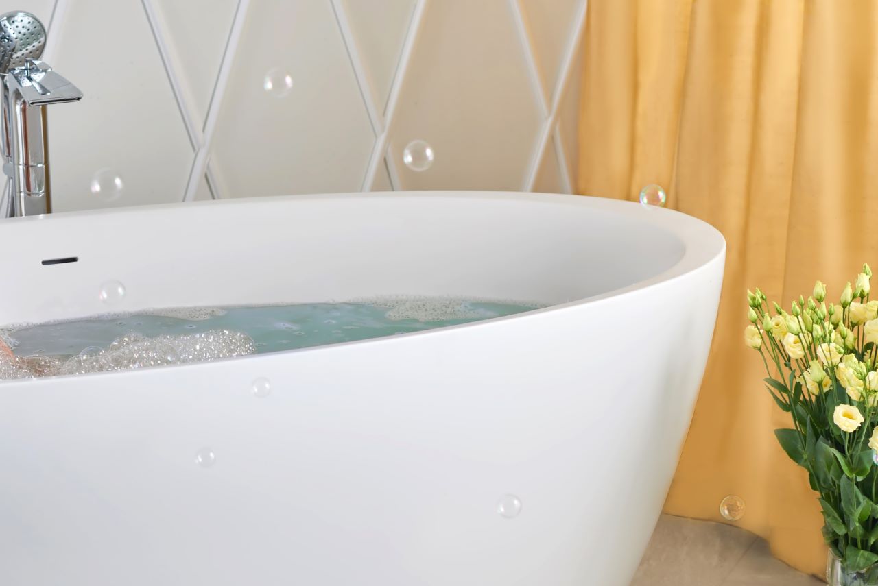 Aquatica Sensuality 70" Matte White Freestanding Solid Surface Bathtub