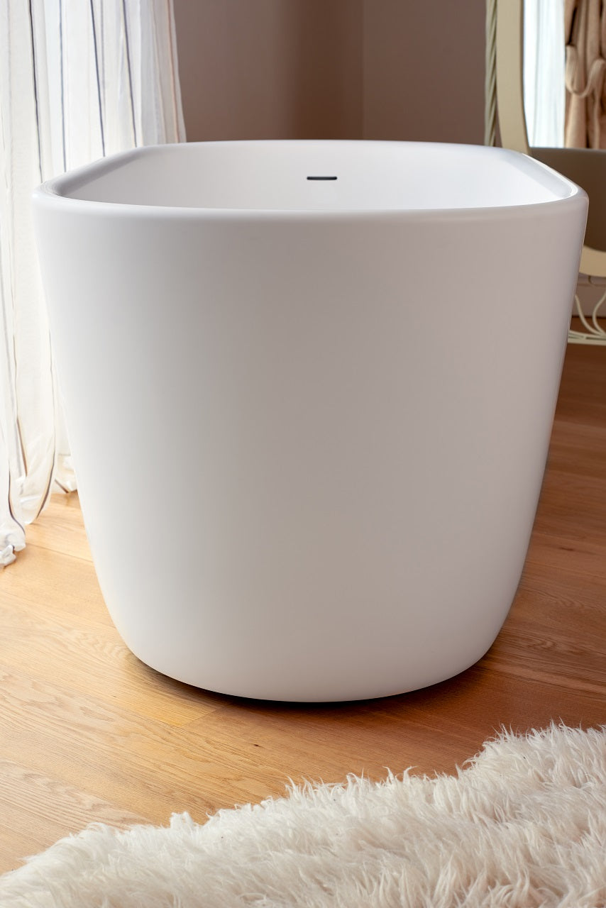 Aquatica Lullaby-Mini-Wht™ Freestanding Solid Surface Bathtub