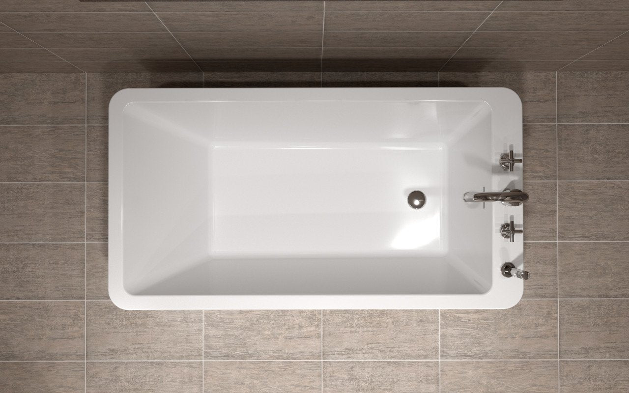 Aquatica Purescape 327B 56.25" High Gloss White Freestanding Acrylic Bathtub