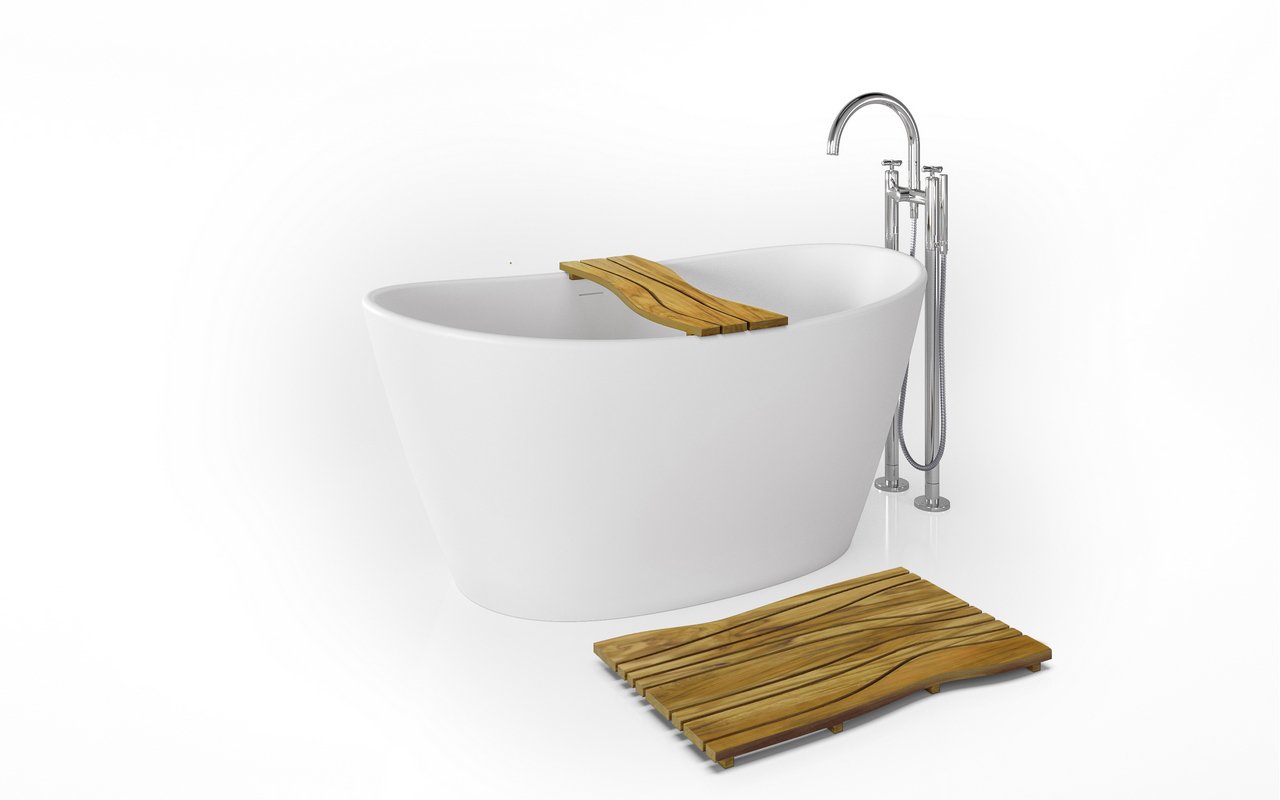 Onde Waterproof Teak Floor Mat