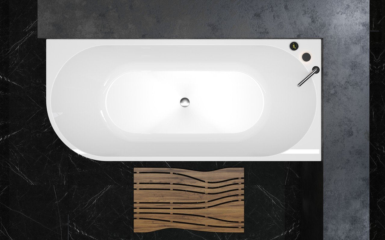 Purescape 118-L Corner Freestanding Bathtub