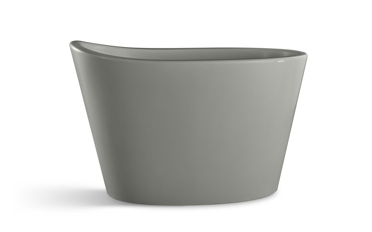 Aquatica True Ofuro Grey Freestanding Concrete Stone Japanese Soaking Bathtub