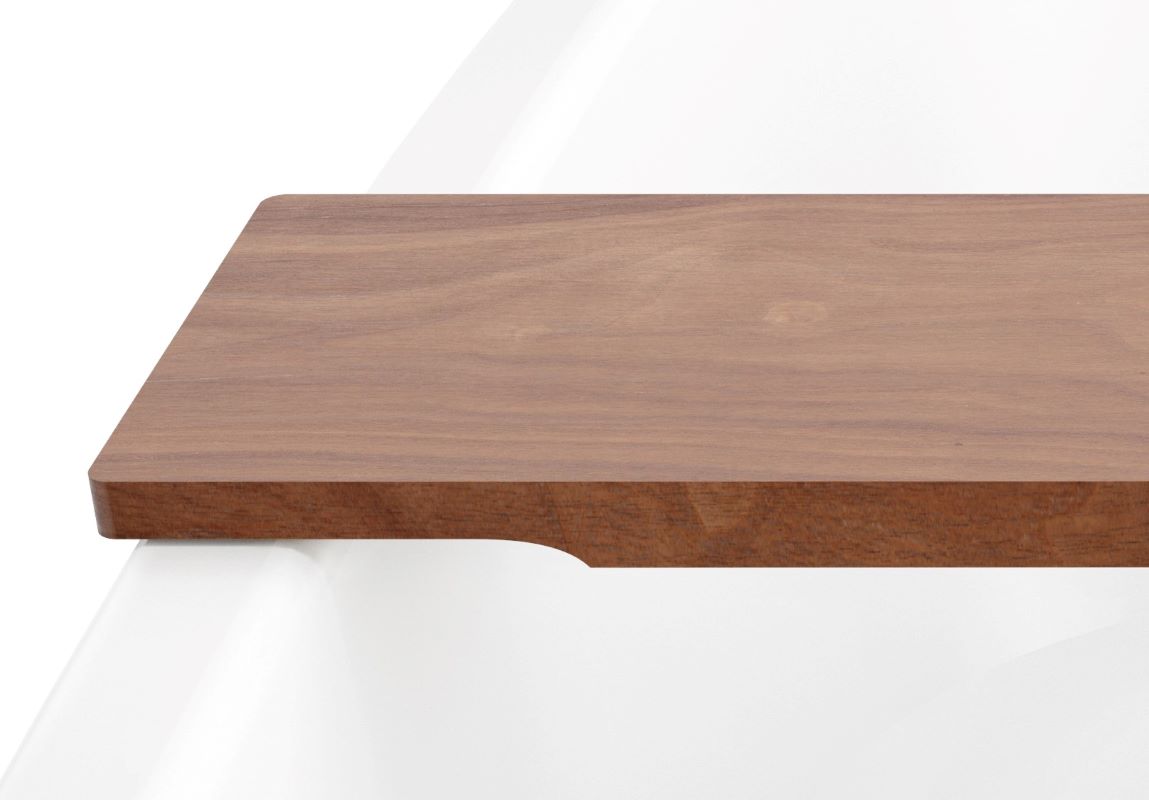 Aquatica Universal 36.25" Waterproof American Walnut Wood Bathtub Tray