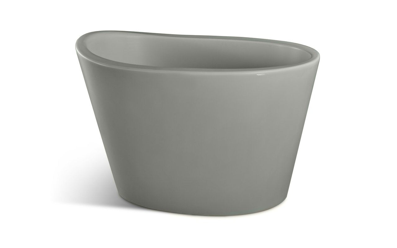 Aquatica True Ofuro Grey Freestanding Concrete Stone Japanese Soaking Bathtub