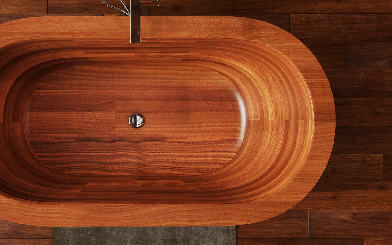 Aquatica Karolina Wood Freestanding SoTub In American Walnut