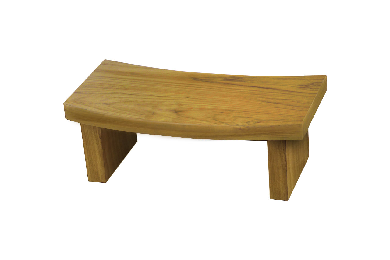 Aquatica True Ofuro Solid Teak Bathtub Step – 21.75 x 12.25 x 7 Inches